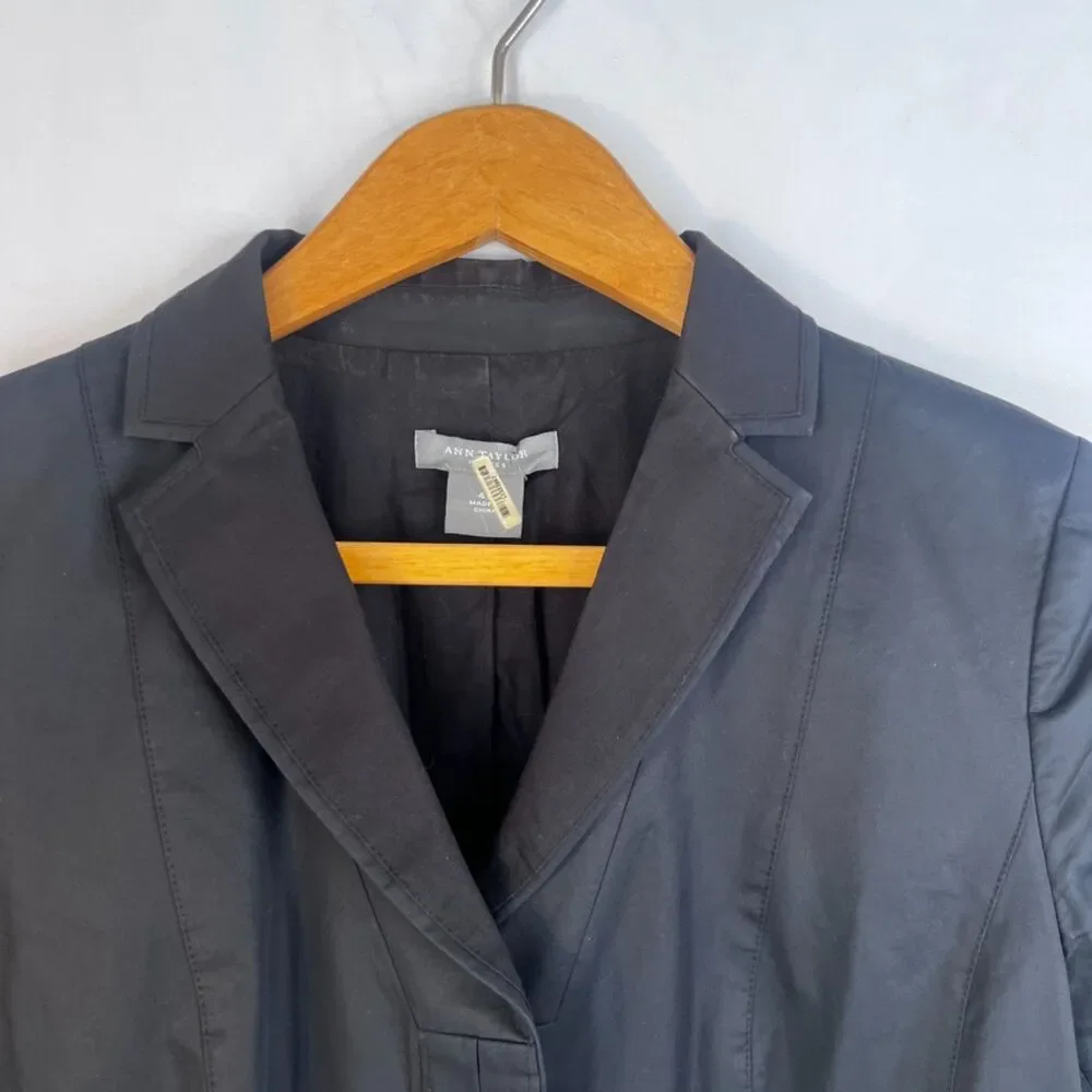 Ann Taylor‎ Lightweight 100% Cotton Peplum Dressy Blazer Career Office Size 4P